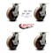 Service Caster 8'' Heavy Duty High Temp Phenolic Caster with Brakes and Swivel Locks, 4PK CRAN-SCC-KP92S830-PHRHT-SLB-BSL-4 - alternate 3